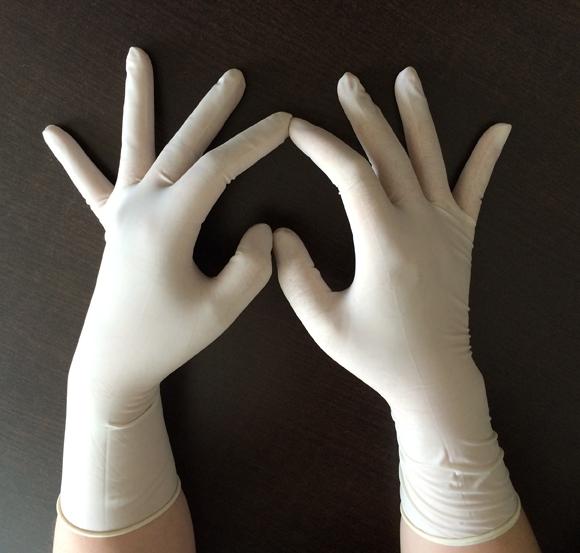 Long Sleeve Disposable Sterile Gloves Commercial EO Type Anatomically