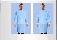 Soft Feeling Disposable Surgical Gown , Blue Disposable Overalls Non Toxic supplier