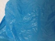 CPE Polyethylene Disposable Overshoe Covers , Blue Plastic Overshoes With Embossed Surface supplier