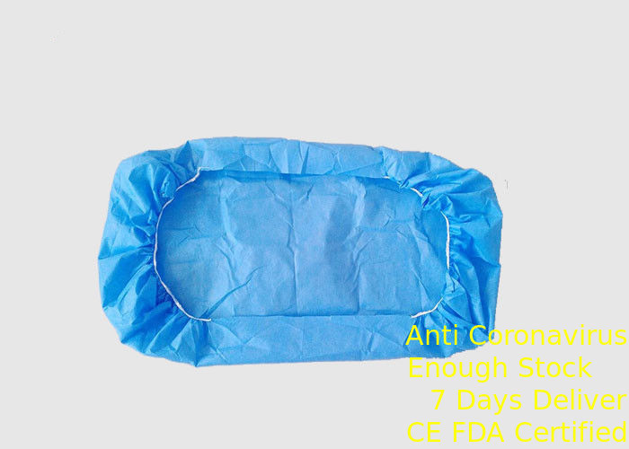 Blue Color Non Woven Disposable Bed Sheets Size 110 * 220CM For Bed / Stretcher supplier