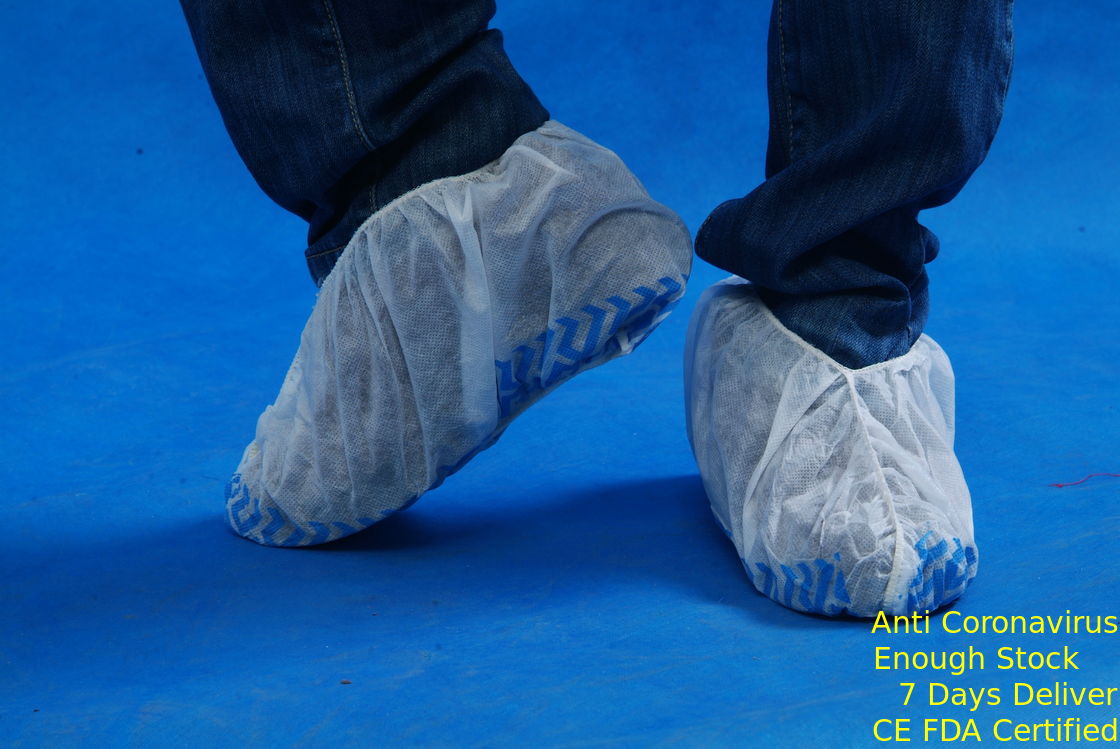 Floor Protection Hygienic Disposable Shoe Covers Breathable For Construction Workplace supplier