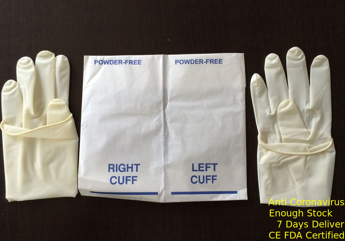 Powder Free Disposable Surgical Gloves Sterile Latex High Tensile Strength supplier