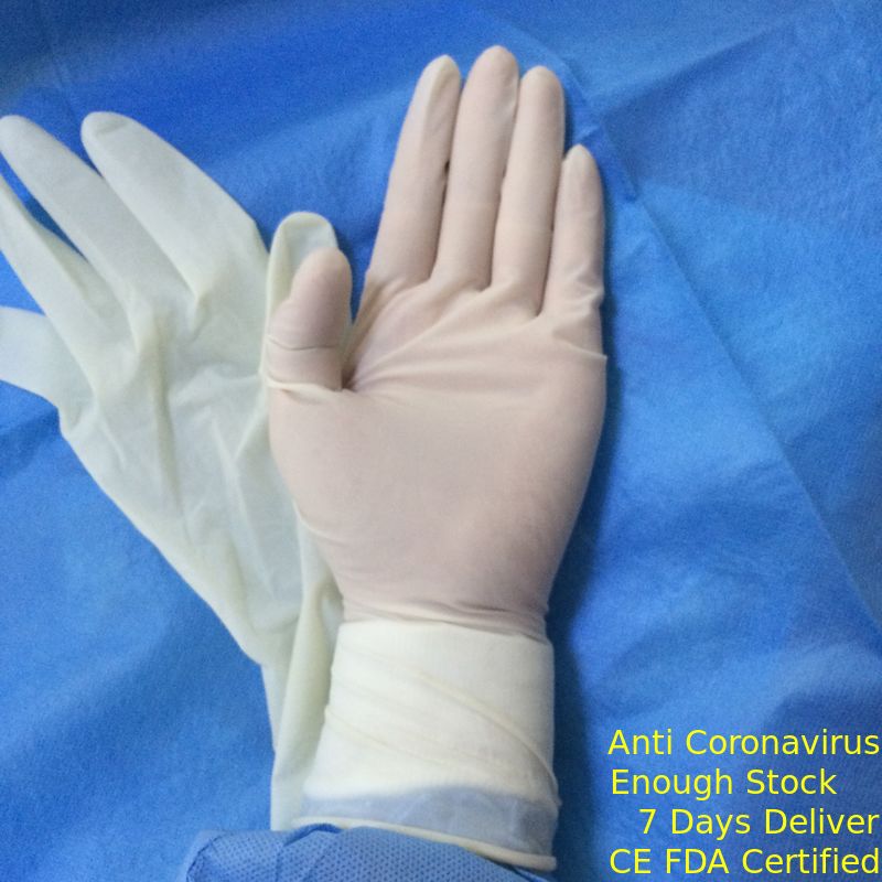 100% Natural Sterile Latex 	Disposable Surgical Gloves Powder Free Easy To Pierce supplier