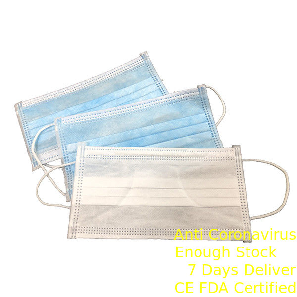 Earloop Disposable Dust Mouth Mask , Anti Dust Non Woven 3 Layer Face Mask supplier