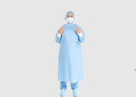 Breathable Sterile Surgical Gowns , Blue Operation Theatre Gown Disposable supplier