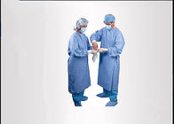 Non - Toxic Water Resistant Operating Room Gown Virus Invading With Knitted Cuff supplier
