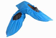 Lightweight Disposable Shoe Covers Waterproof Light Blue With Non - Skid Sole supplier