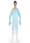 Long Sleeves Disposable Plastic Aprons , Blue Disposable Polyethylene Aprons supplier