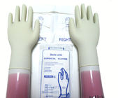 Natural White Color Sterile Latex Surgical Gloves Disposable With Rolled Rim supplier