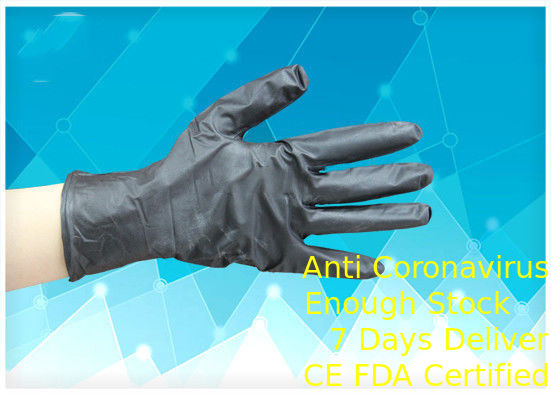 Anti Skid Colored Medical Gloves , Nitrile Medical Gloves Powder Free 230MM Length supplier