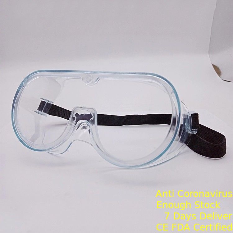 Custom Medical Safety Goggles Double Layer PC Lens White Frame  Anti - splash supplier