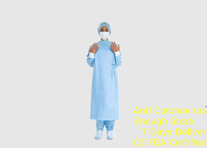 Elastic / Knitted Cuffs Disposable Surgical Gown Breathable Personal Safety CE Approved supplier