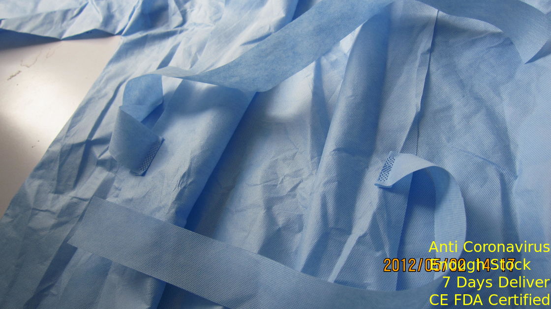 Non Absorbent Disposable Lab Gown , Disposable Medical Scrubs SMS Material supplier