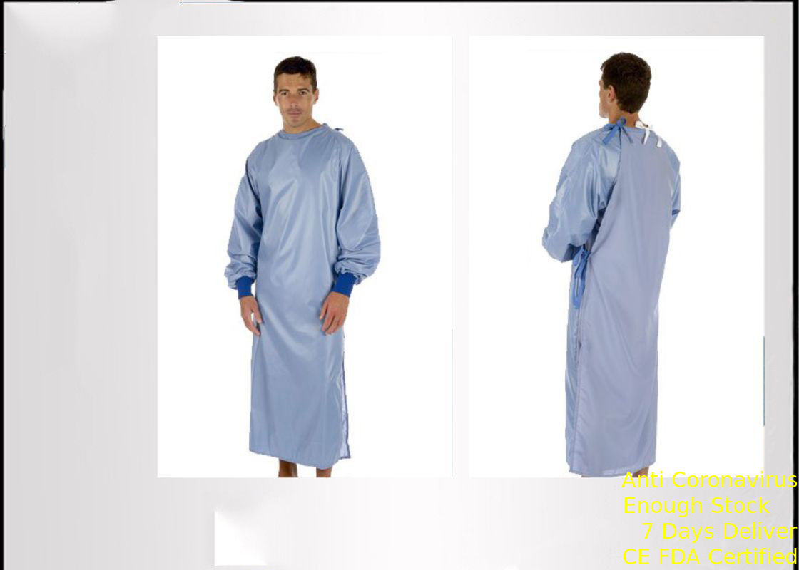 Customized Logo Medical Gowns Disposable Air Permeable For Medical / Food supplier