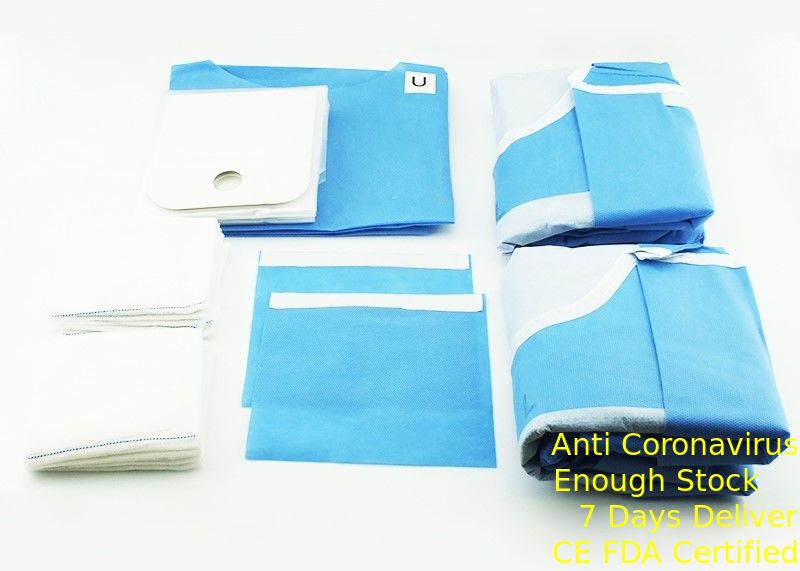Custom Disposable Surgical Packs Patient Drapes Dental Tooth With Rubber Gloves supplier