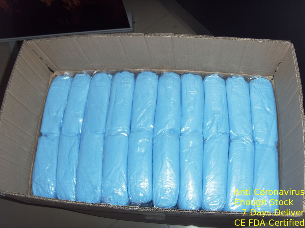 Latex Free Disposable Polypropylene Shoe Covers , Breathable Surgical Boot Covers supplier