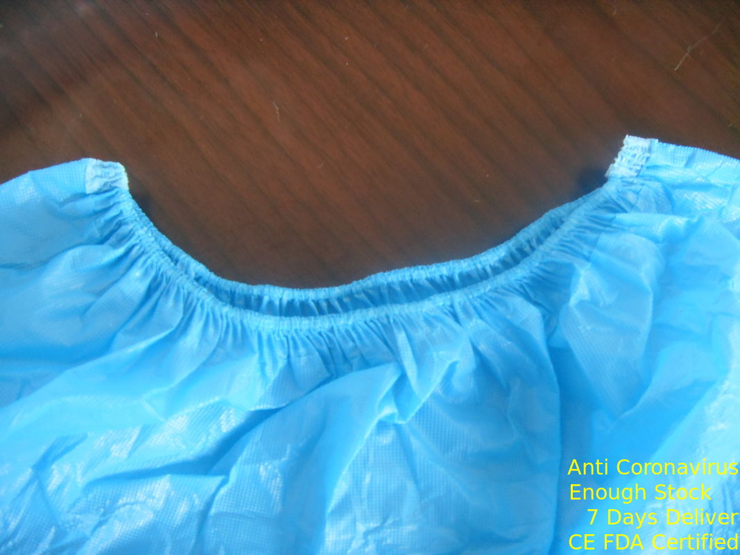 Heavy Duty PE Plastic Shoe Covers Disposable Polyester Material Waterproof supplier