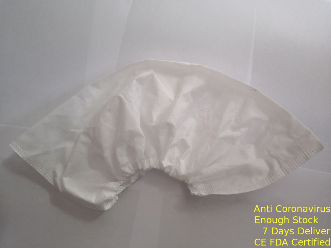 Non - Woven Disposable Shoe Covers Polypropylene Latex Free With Anti Skid Glue supplier