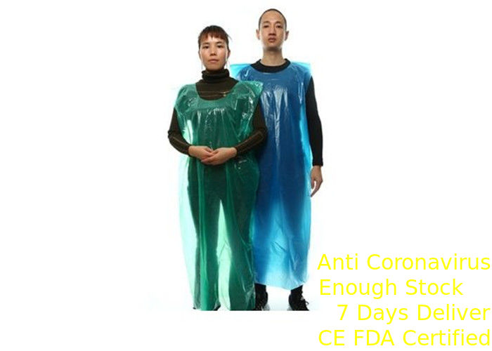 Soft Breathable Disposable Plastic Aprons Latex Free Full Length For Adults supplier