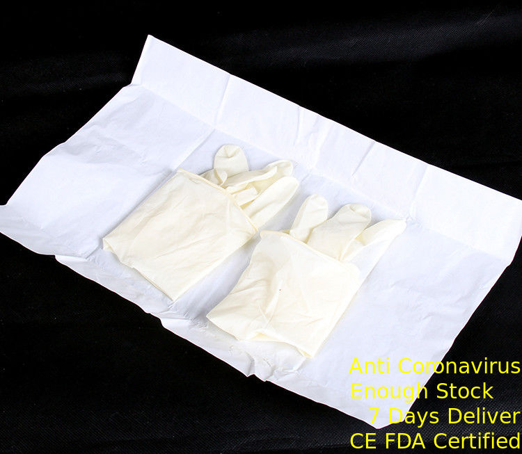 Protective Medical Sterile Examination Gloves Latex Material Micro Textured Surface supplier