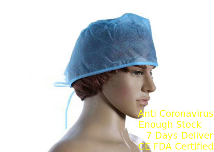 Hospital Surgeon Disposable Head Cap Polypropylene Material Hand Made With Lace supplier