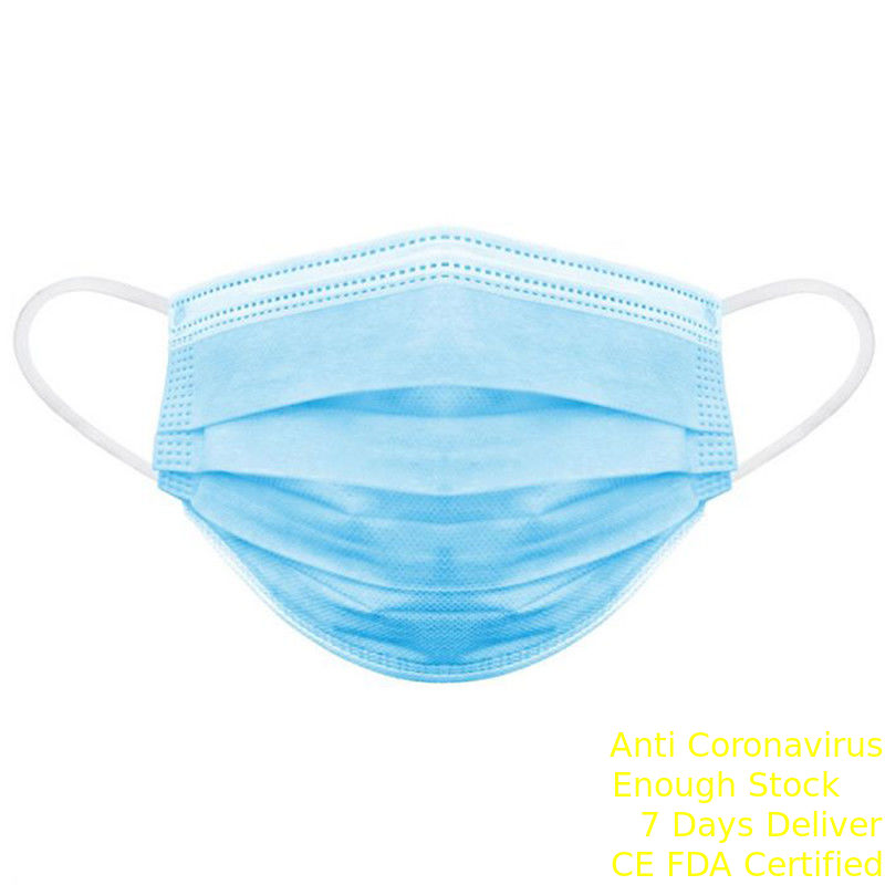 Antibacterial Disposable Dust Mouth Mask Non Woven 3 Layer Face Mask supplier