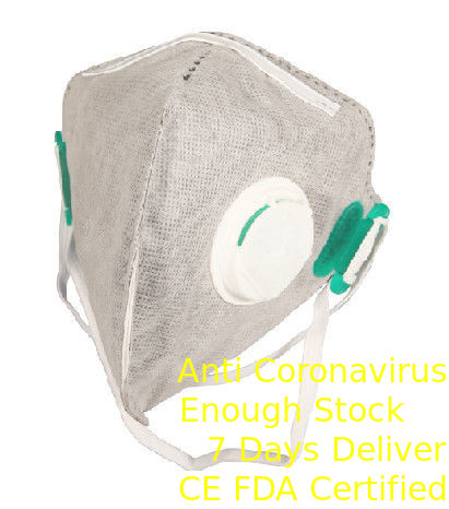 Activated Carbon FFP2 Respirator Mask 4 Layer Gray Color Non Stimulating supplier