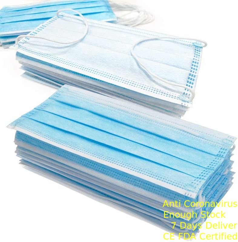 Blue Disposable Face Mask Skin Friendly  For Filter Pollen / Dust supplier